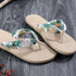 Women Summer Floral Flip Flops Beach Sandals Thongs Slippers Hemp Rope Travel Flip-Flops Unisex Home Slippers Flax Women House Slipper Open-Toe Breathable Slippers