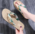 Women Summer Floral Flip Flops Beach Sandals Thongs Slippers Hemp Rope Travel Flip-Flops Unisex Home Slippers Flax Women House Slipper Open-Toe Breathable Slippers