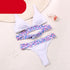 Women Summer Floral Print Swimsuit Modern Bow Swimwear Lace Up Bikini Set Bathing Suit Women Women's Bathing Suit Tie Knot Front Ruffle Bikini Set Two Piece Swimsuit