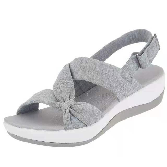 Women Summer Open Toe Sandals Women Bow Platform Comfy Beach Sandals Women Bow-Knot Platform Simple Outdoor Flip-Flops Beach Sandals Fashion Slippers Summer Sandals