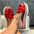 Women Summer Platform Mid Heels Bow Tie Open Toe Fashion Slides Beach Outdoor Shoes Knotted Bow Flat Footbed Sandals For Ladies Open Toe Casual Summer Slide Sandals