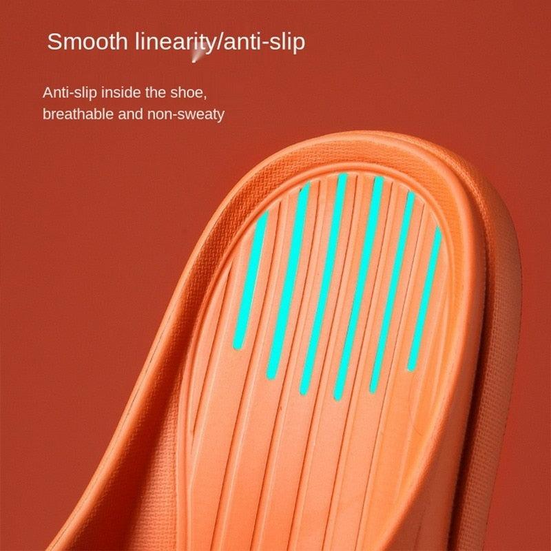 Women Summer Slippers Beach Slide Sandals Flip Flops Non-slip Soft Sole Men Couple Casual Shoes Non-Slip Quick Drying Slipper For Women Men Thick Sole Indoor Home Spa Open Toe Sandals