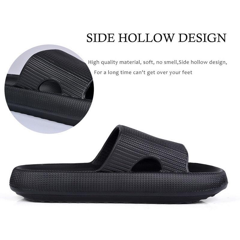 Women Summer Slippers Beach Slide Sandals Flip Flops Non-slip Soft Sole Men Couple Casual Shoes Non-Slip Quick Drying Slipper For Women Men Thick Sole Indoor Home Spa Open Toe Sandals