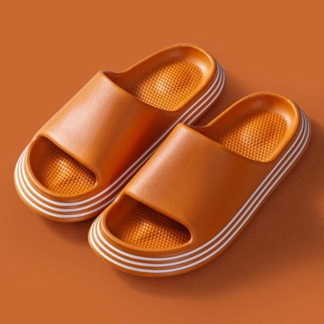 Women Summer Slippers Beach Slide Sandals Flip Flops Non-slip Soft Sole Men Couple Casual Shoes Non-Slip Quick Drying Slipper For Women Men Thick Sole Indoor Home Spa Open Toe Sandals