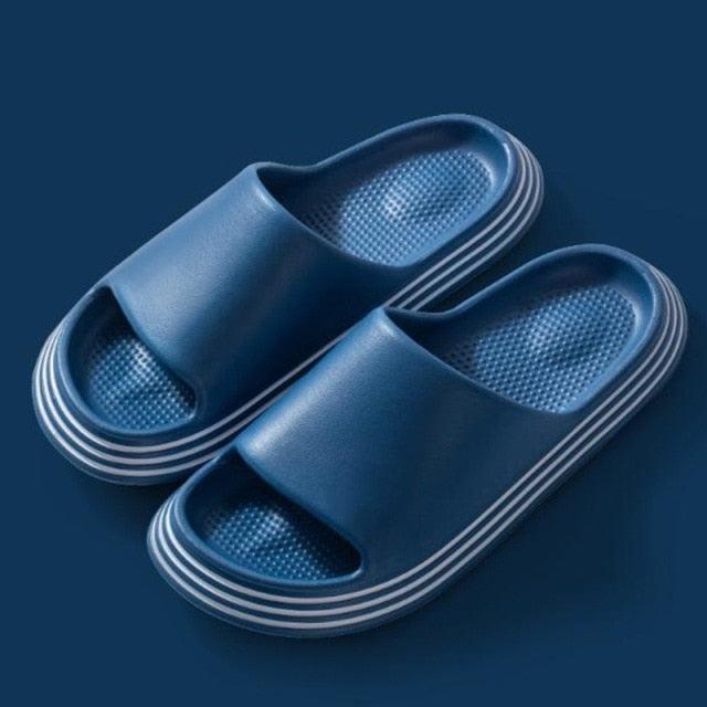 Women Summer Slippers Beach Slide Sandals Flip Flops Non-slip Soft Sole Men Couple Casual Shoes Non-Slip Quick Drying Slipper For Women Men Thick Sole Indoor Home Spa Open Toe Sandals