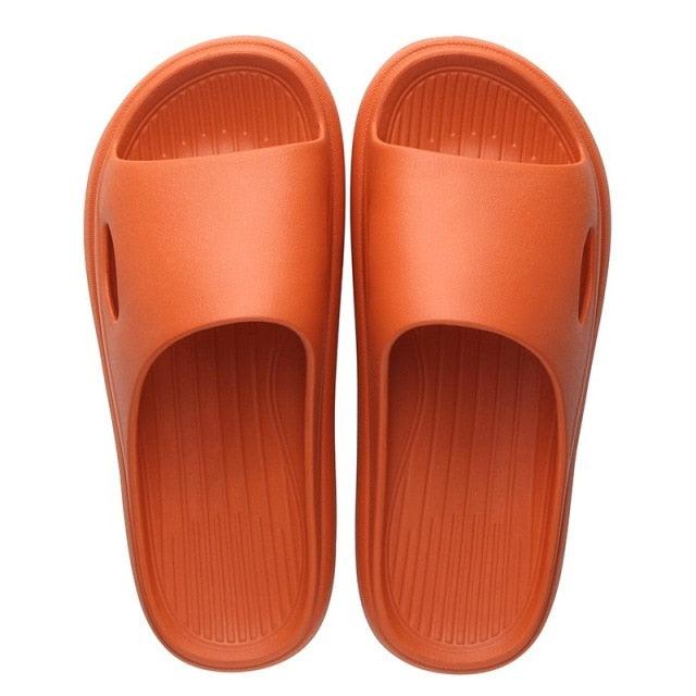 Women Summer Slippers Beach Slide Sandals Flip Flops Non-slip Soft Sole Men Couple Casual Shoes Non-Slip Quick Drying Slipper For Women Men Thick Sole Indoor Home Spa Open Toe Sandals