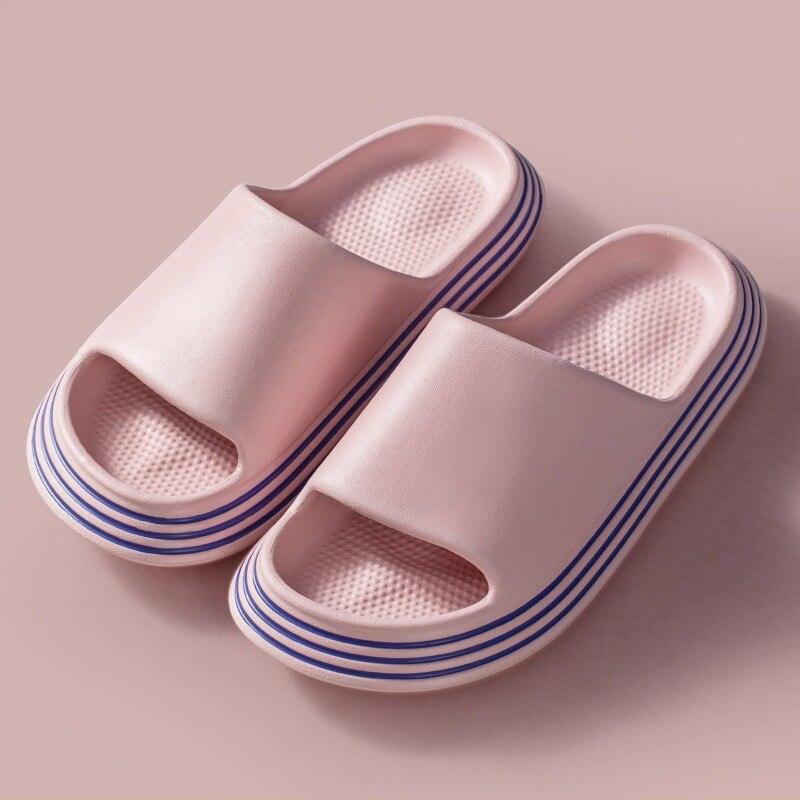 Women Summer Slippers Beach Slide Sandals Flip Flops Non-slip Soft Sole Men Couple Casual Shoes Non-Slip Quick Drying Slipper For Women Men Thick Sole Indoor Home Spa Open Toe Sandals