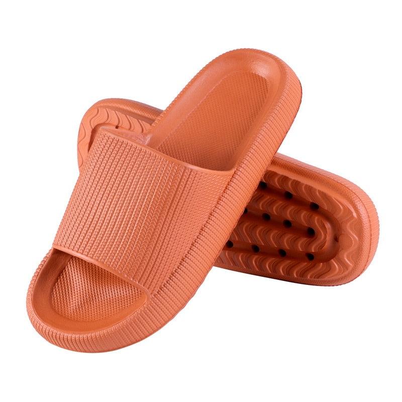 Women Thick Platform Slippers Summer Fashion EVA Soft Sole Beach Slide Sandals Open Toe Soft Home Shoes Non-Slip Soft Shower Spa Bath Pool Gym House Sandals For Indoor And Outdoor