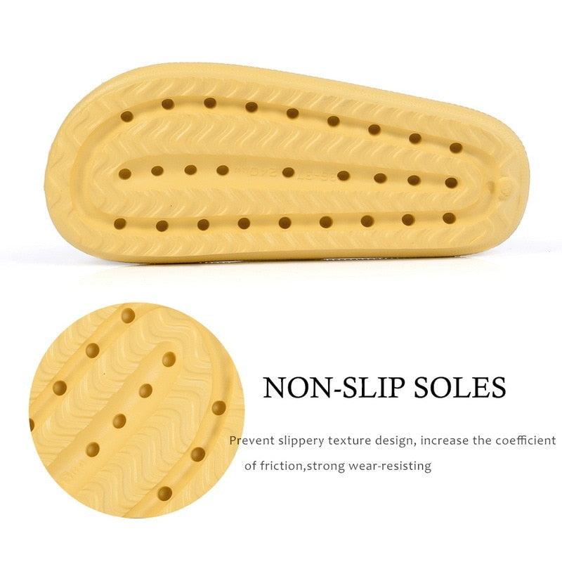 Women Thick Platform Slippers Summer Fashion EVA Soft Sole Beach Slide Sandals Open Toe Soft Home Shoes Non-Slip Soft Shower Spa Bath Pool Gym House Sandals For Indoor And Outdoor