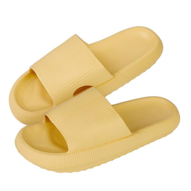 Women Thick Platform Slippers Summer Fashion EVA Soft Sole Beach Slide Sandals Open Toe Soft Home Shoes Non-Slip Soft Shower Spa Bath Pool Gym House Sandals For Indoor And Outdoor