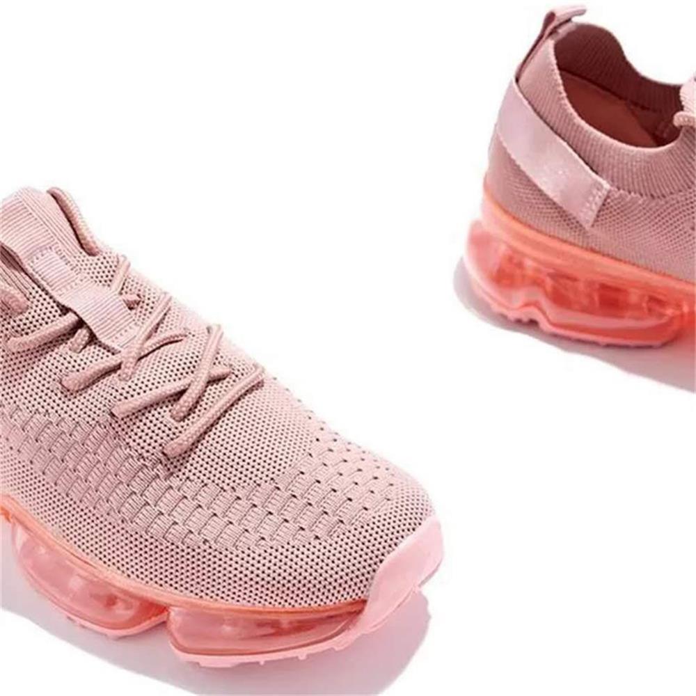 Women Trendy Sneakers Fashion Cushion Lace Up Running Sport Sneakers Outdoor Sport Shoes Spring Summer Couple Cushion Flats Training Running Breathable Sneakers