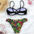 Women Two Piece Swimsuit Push Up Bikini  Padded Push Up Bikini Set Two Pieces Swimsuit Women Swimwear Bathing Suit Gifts For Mom Wife Girlfriend Swimwear Classic Print Swimsuit Bikini Set Swimwear Bathing Pool Party Bikini