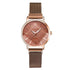 Women Watches New Luxury Fashion Quartz Ladies Watch Clock Rose Gold Diamond Dial Dress Casual Wristwatch Quartz Movement Girls Ladies Wristwatch Big Face Mesh Belt Watch And Bracelet Set