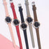 Women Watches Starry Sky Bracelet Set Watch Casual Leather Quartz Wristwatch Fashion Leather Strap Dress Analogy Display Classic Romantic With Jewelry Bracelet Set