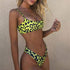 Women Wear Bikini Female Swimwear Beach Bikini Leopard Beachwear Set Women's Square Neck Wide Strap Swimsuit Cheeky Bikini Set High Waist 2 Piece Bathing Suit Bathing Suit Snakeskin Push Up Swimsuit