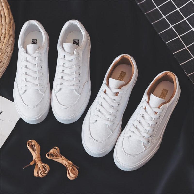 Women White Business Sneakers Fashion Woman's Spring Trend Casual Sport Shoes New Comfort White Platform Ultra Lightweight Walking Non Slip Sneakers