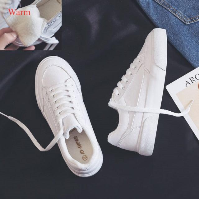 Women White Business Sneakers Fashion Woman's Spring Trend Casual Sport Shoes New Comfort White Platform Ultra Lightweight Walking Non Slip Sneakers