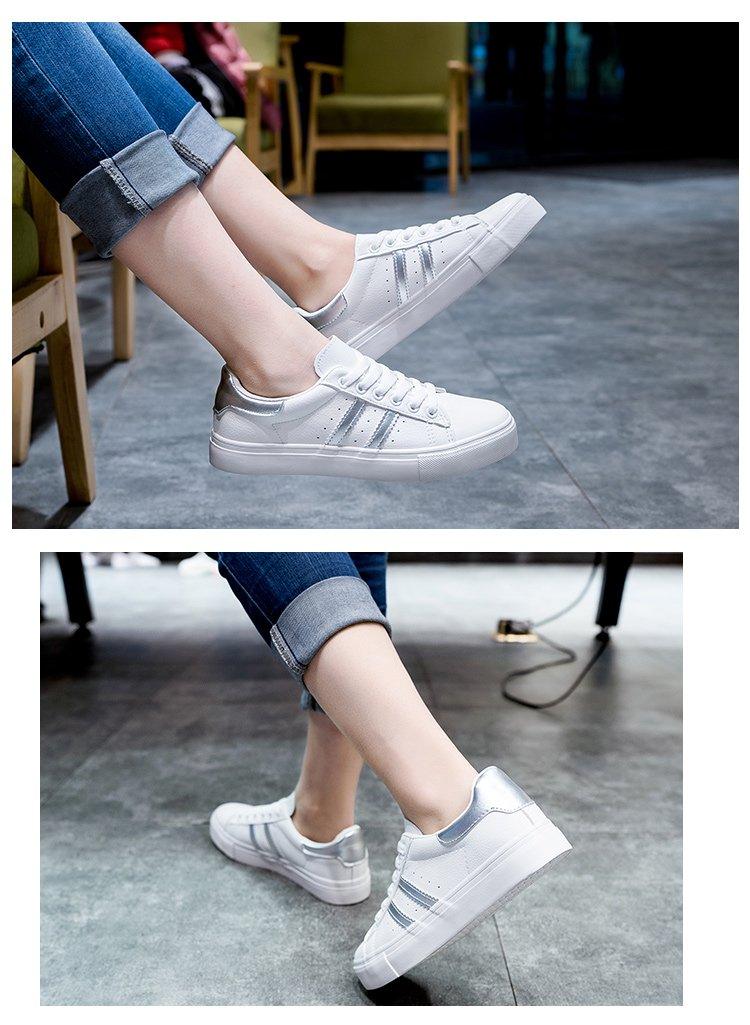 Women White Casual Shoes Casual Women Sneakers Flats Girl Breathble Vulcanized Shoes Lace Up White Casual Style Comfortable Sneakers Eco Leather Street Sneakers