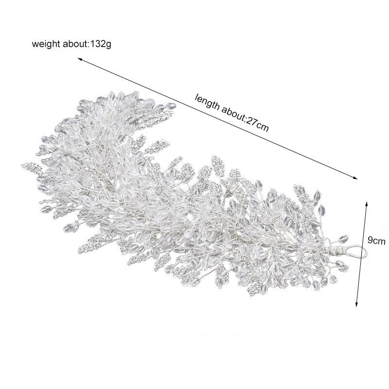 Women White Crystal Handmade Beaded Rhinestone Bridal Crown Rhinestone Wedding Hair Accessories Handmade Accessories  Wedding Bridal Headpiece Wedding Headpiece Crystal Headpiece Elegant Headpiece Headpiece