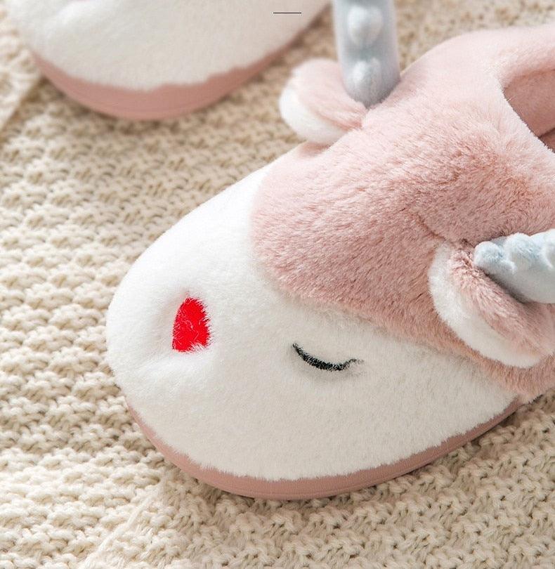 Women Winter Home Slippers Deer Elk Non-slip Soft Warm House Shoes Mens GIrs Indoor Bedroom Couples Floor Footwear Fuzzy House Slippers For Women Durable Furry Bedroom Slipper Lightweight And Non-Slip