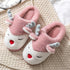 Women Winter Home Slippers Deer Elk Non-slip Soft Warm House Shoes Mens GIrs Indoor Bedroom Couples Floor Footwear Fuzzy House Slippers For Women Durable Furry Bedroom Slipper Lightweight And Non-Slip