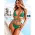 Women Wrap Around String Bikini Female Swimsuit Women Swimwear Women's Straps Halter Cross Front High Cut Adjustable 2 Pieces Bikini Set Swimsuit Two-pieces Lace Up Bikini Set Bathing Swim Suit