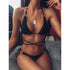 Women Wrap Around String Bikini Female Swimsuit Women Swimwear Women's Straps Halter Cross Front High Cut Adjustable 2 Pieces Bikini Set Swimsuit Two-pieces Lace Up Bikini Set Bathing Swim Suit