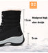 Womens Boots Waterproof Winter Shoes Snow Boots Keep Warm Ankle Winter Boots With Thick Fur Heels Women Ankle Hiking Shoes Waterproof Non Slip Warm Fur Outdoor Boots