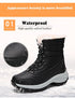 Womens Boots Waterproof Winter Shoes Snow Boots Keep Warm Ankle Winter Boots With Thick Fur Heels Women Ankle Hiking Shoes Waterproof Non Slip Warm Fur Outdoor Boots