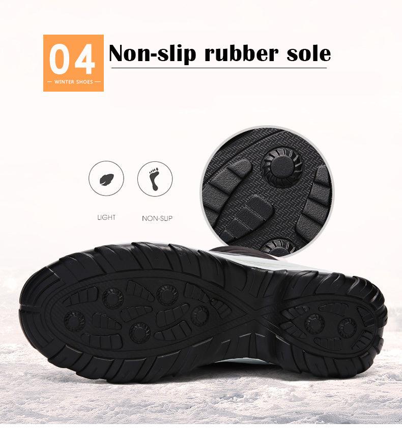 Womens Boots Waterproof Winter Shoes Snow Boots Keep Warm Ankle Winter Boots With Thick Fur Heels Women Ankle Hiking Shoes Waterproof Non Slip Warm Fur Outdoor Boots