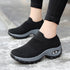 Womens Breathable Sneakers New Mesh Women Shoes Slip-On Air Cushion Casual Walking Shoes Lightweight Breathable Mesh Athletic Running Shoes Fashion Slip-on Sock Sneakers