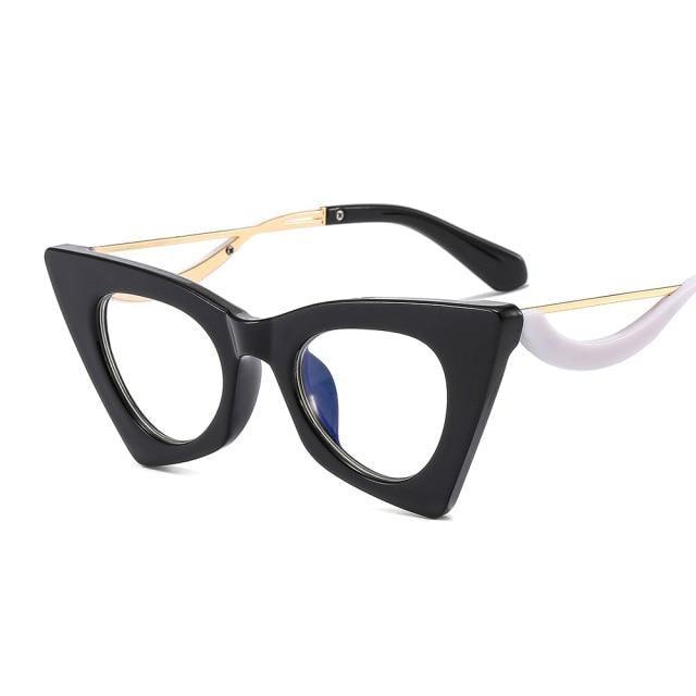 Womens Cat Eye Glasses Frame Fashion Designer Prescription eyeglasses With Clear Lens Fashion Cat Eye Womans Optical Glasses Prescription Lens Small Frames Women Transparent Glasses  Eyeglasses Frames