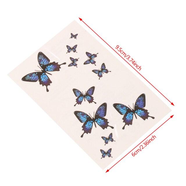 Womens Fashion 3D Butterfly Waterproof Temporary Sticker Tattoo Leg Arm Modern Blue Design For Womens - STEVVEX Beauty - 103, 3D Tattoo, Beauty, Blue Butterfly Tattoo, Body Tattoo, Butterfly Tattoo, Fashion Tattoo, Leg Tattoo, Luxury Tattoo, Modern Tatoos, Shoulder Tattoo, Stylish Tattoo, Waterproof Tattoo, Womens Tattoo - Stevvex.com