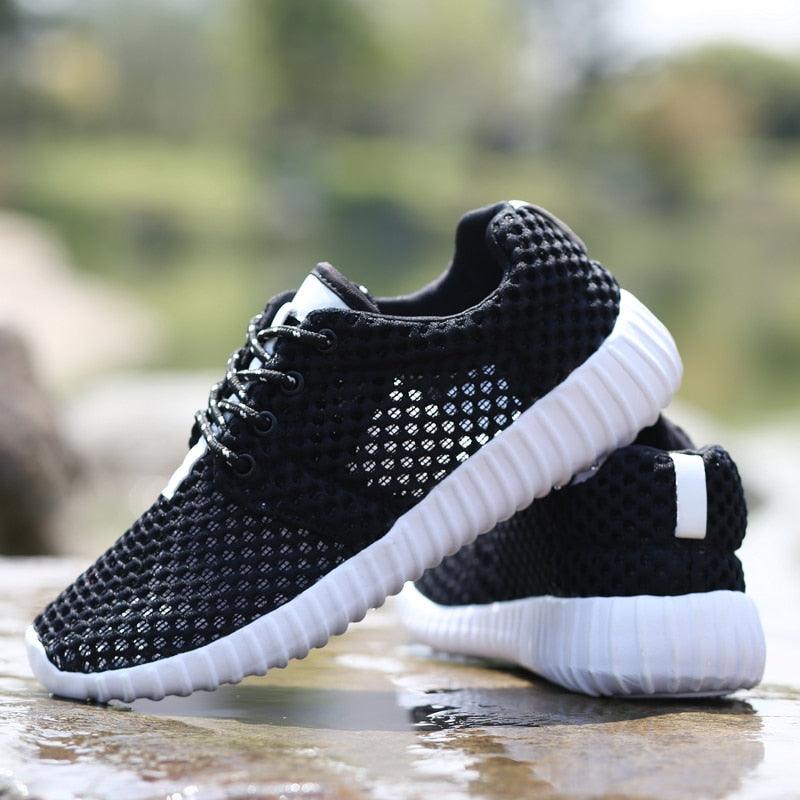 Womens Fashion Casual Sneakers Lightweight Comfortable Breathable Lace-up Mesh Couples Shoes Lightweight Casual Walking Shoes Breathable Mesh Fashion Sneakers