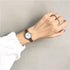 Womens Fashion White Small Watches Quartz Wristwatch Simple Leather Band Fashion Simple Ladies Quartz Watches Mini Ultra-Thin Analog Watches For Girls Students