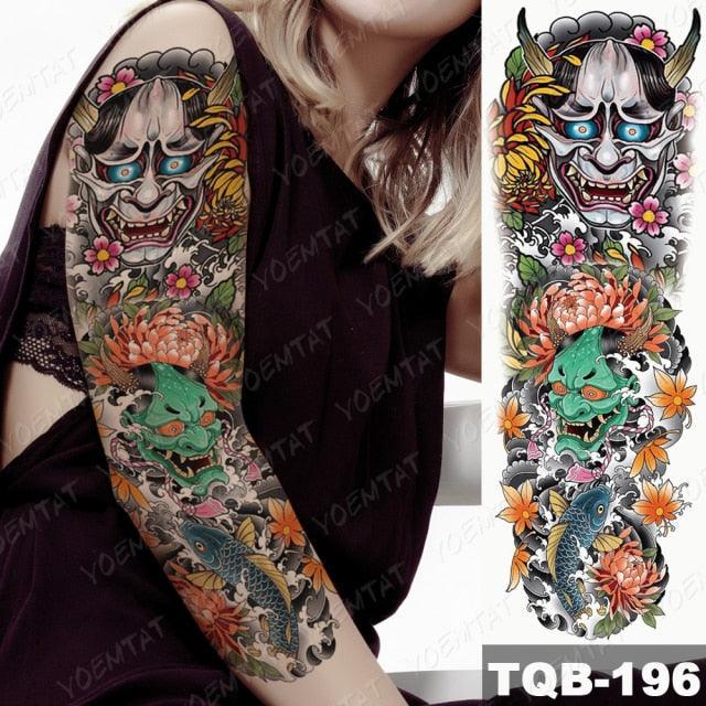 Womens Large Waterproof Temporary Sticker Tattoo Tiger Fox Luxury Design From Wonderland - STEVVEX Beauty - 103, 3D Tattoo, Animal Tattoo, Arm Tattoo, Back Tattoo, Beauty, Big Tattoo, Body Tattoo, Boys Tattoo, Different Tattoo, Fashion Tattoo, Fox Tattoo, Girls Tattoo, Large Tattoo, Leg Tattoo, Luxury Tattoo, Realistic Tattoo, Stylish Tattoo, Tattoo, Waterproof Tattoo, Women Tattoo, Womens Tattoo - Stevvex.com