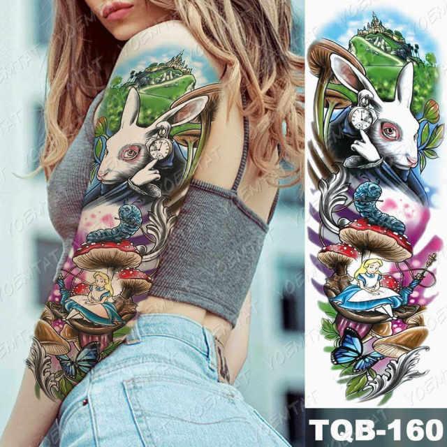 Womens Large Waterproof Temporary Sticker Tattoo Tiger Fox Luxury Design From Wonderland - STEVVEX Beauty - 103, 3D Tattoo, Animal Tattoo, Arm Tattoo, Back Tattoo, Beauty, Big Tattoo, Body Tattoo, Boys Tattoo, Different Tattoo, Fashion Tattoo, Fox Tattoo, Girls Tattoo, Large Tattoo, Leg Tattoo, Luxury Tattoo, Realistic Tattoo, Stylish Tattoo, Tattoo, Waterproof Tattoo, Women Tattoo, Womens Tattoo - Stevvex.com