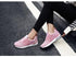 Womens Light Weight Running Sneakers Air Sole Breathable High Quality Sport Women Mesh Running Casual Slip On Flats Comfortable Walking Air Cushion Sneakers