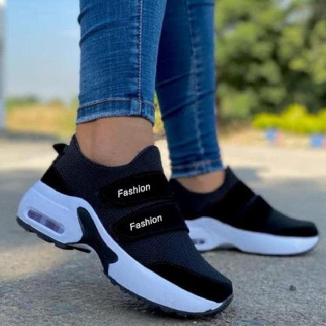 Womens Red Sneakers Air Cushion Shoes Woman Mesh Sneakers Breathable Flats Womens Casual Air Cushion Sneakers Lightweight Non Slip Sport Jogging Gym Fitness Workout Tennis Walking Espadrilles