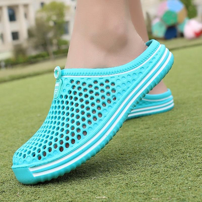 Womens Sandals Summer Fashion Hollow Out Breathable Beach Slippers Flip Flops EVA Massage Slippers Sandals Garden Clogs Shoes Women's Breathable Sandals Water Slippers