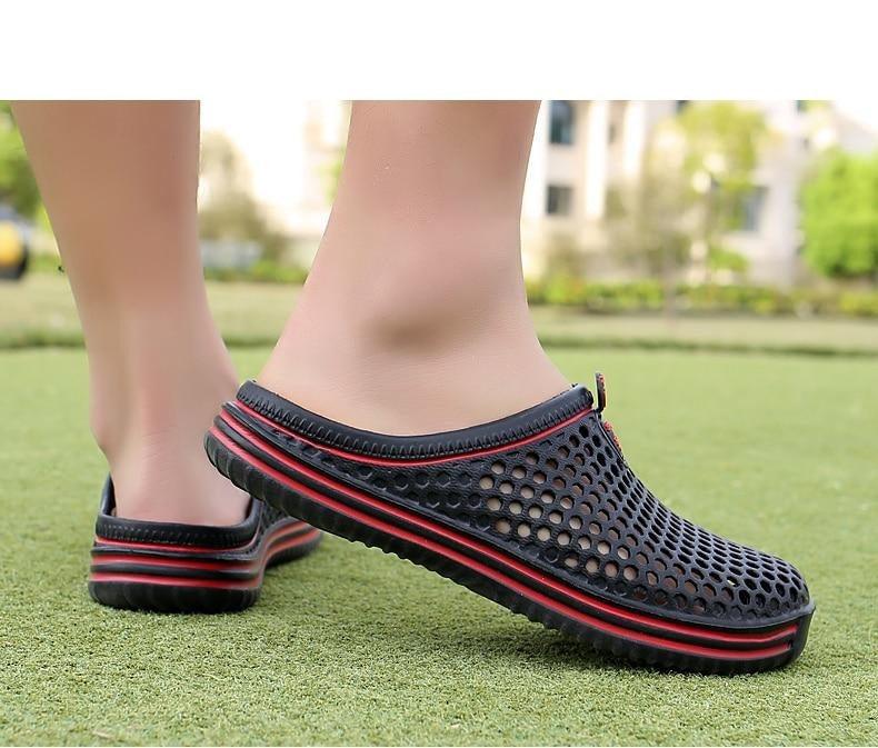 Womens Sandals Summer Fashion Hollow Out Breathable Beach Slippers Flip Flops EVA Massage Slippers Sandals Garden Clogs Shoes Women's Breathable Sandals Water Slippers