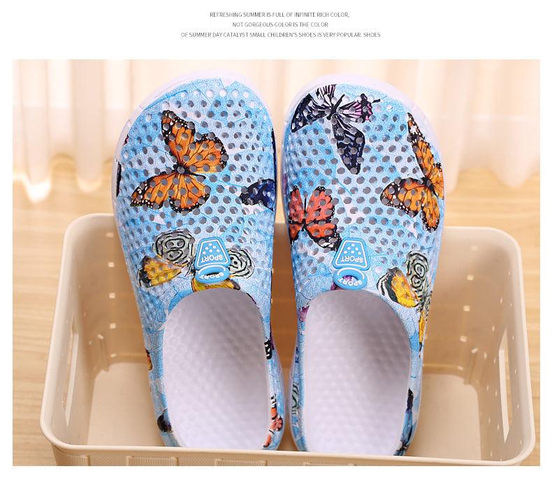 Womens Slip-On Quick Dry Water Clogs Shoes Beach Sandals Lightweight Breathable Bathroom Garden Clogs Shoes Summer Breathable Mesh Sandals Beach Footwear Anti-Slip Slippers Quick Drying Sandals