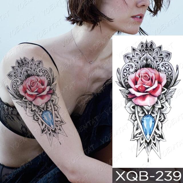 Womens Waterproof Temporary Tattoo Sticker Blue Flower Luxury Big Tatoo For Body Arm - STEVVEX Beauty - 103, 3D Tattoo, Arm Tattoo, Beauty, Big Flowers Tattoo, Big Tattoo, Black Tattoos, Blue Butterfly Tattoo, Body Tattoo, Colorful Tattoo, Fashion Tattoo, Flower Tattoo, Girls Tattoo, Leg Tattoo, Luxury Tattoo, Stylish Tattoo, Tattoo, Waterproof Tattoo, Women Tattoo, Womens Tattoo - Stevvex.com