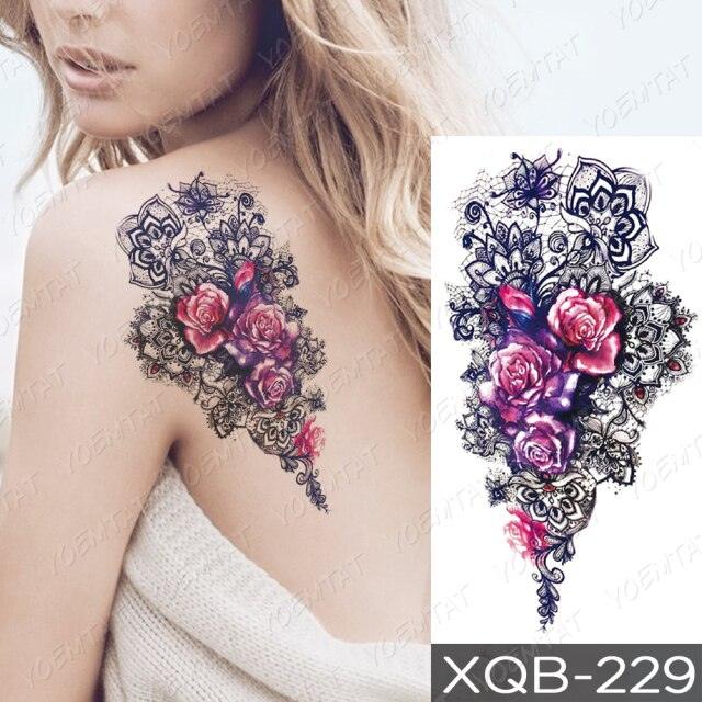 Womens Waterproof Temporary Tattoo Sticker Blue Flower Luxury Big Tatoo For Body Arm - STEVVEX Beauty - 103, 3D Tattoo, Arm Tattoo, Beauty, Big Flowers Tattoo, Big Tattoo, Black Tattoos, Blue Butterfly Tattoo, Body Tattoo, Colorful Tattoo, Fashion Tattoo, Flower Tattoo, Girls Tattoo, Leg Tattoo, Luxury Tattoo, Stylish Tattoo, Tattoo, Waterproof Tattoo, Women Tattoo, Womens Tattoo - Stevvex.com