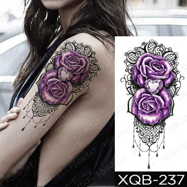 Womens Waterproof Temporary Tattoo Sticker Blue Flower Luxury Big Tatoo For Body Arm - STEVVEX Beauty - 103, 3D Tattoo, Arm Tattoo, Beauty, Big Flowers Tattoo, Big Tattoo, Black Tattoos, Blue Butterfly Tattoo, Body Tattoo, Colorful Tattoo, Fashion Tattoo, Flower Tattoo, Girls Tattoo, Leg Tattoo, Luxury Tattoo, Stylish Tattoo, Tattoo, Waterproof Tattoo, Women Tattoo, Womens Tattoo - Stevvex.com