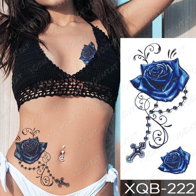 Womens Waterproof Temporary Tattoo Sticker Blue Flower Luxury Big Tatoo For Body Arm - STEVVEX Beauty - 103, 3D Tattoo, Arm Tattoo, Beauty, Big Flowers Tattoo, Big Tattoo, Black Tattoos, Blue Butterfly Tattoo, Body Tattoo, Colorful Tattoo, Fashion Tattoo, Flower Tattoo, Girls Tattoo, Leg Tattoo, Luxury Tattoo, Stylish Tattoo, Tattoo, Waterproof Tattoo, Women Tattoo, Womens Tattoo - Stevvex.com