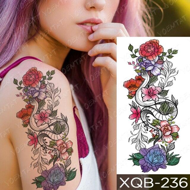 Womens Waterproof Temporary Tattoo Sticker Blue Flower Luxury Big Tatoo For Body Arm - STEVVEX Beauty - 103, 3D Tattoo, Arm Tattoo, Beauty, Big Flowers Tattoo, Big Tattoo, Black Tattoos, Blue Butterfly Tattoo, Body Tattoo, Colorful Tattoo, Fashion Tattoo, Flower Tattoo, Girls Tattoo, Leg Tattoo, Luxury Tattoo, Stylish Tattoo, Tattoo, Waterproof Tattoo, Women Tattoo, Womens Tattoo - Stevvex.com