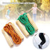 Wooden Handle Skipping Rope Adjustable Wooden Handle Cotton Braided Outdoor Fun Activity Playing Rope Wooden Grips Ideal For Workout Equipment School Supplies 2.5M