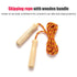 Wooden Handle Skipping Rope Adjustable Wooden Handle Cotton Braided Outdoor Fun Activity Playing Rope Wooden Grips Ideal For Workout Equipment School Supplies 2.5M