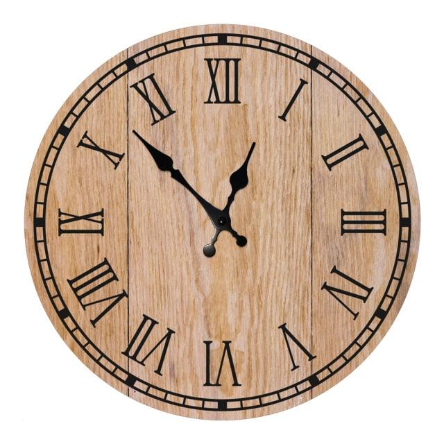 Wooden Wall Clock 10 Inch Silent Non Ticking Quartz Wall Clock 10 Inch Silent Non-Ticking Wooden Wall Clocks Battery Operated Country Retro Rustic Style Decorative for Living Room Kitchen  Retro Fashion Wood Wall Clock Decorative for Living Room Kitchen